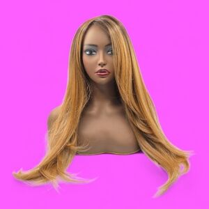 Janet Collection Melt Kendall Strawberry Blonde Hand Tied 13x6 HD Lace Front Wig